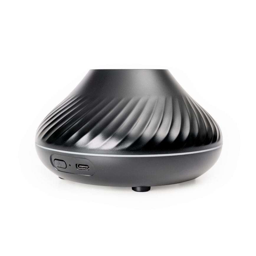 Difusor de aromas LED RGB com imitação de chamas LED/6,5W/5V 130ml preto