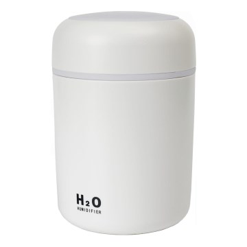 Difusor de aromas LED RGB  ultrassónico e humidificador de ar LED/2W 300ml branco