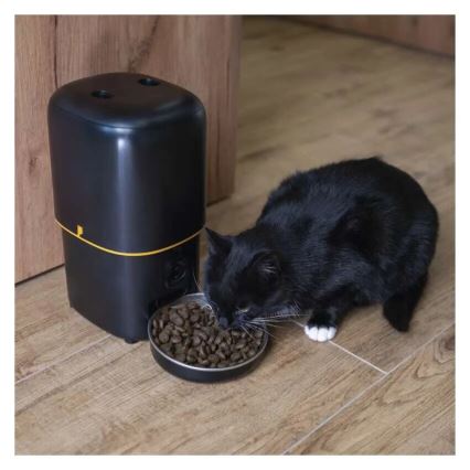 Dispensador automático de ração 4 l/5V/3xD preto Wi-Fi