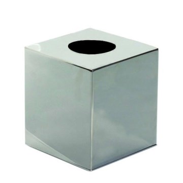 Dispensador de lenços 12 x 13 cm prateado