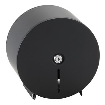 Dispensador de papel 20x20 cm aço inoxidável/preto