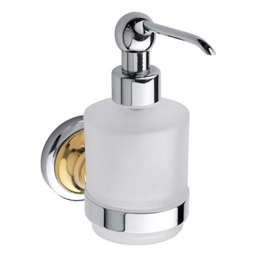 Dispensador de sabão 7,5x15 cm prateado/dourado