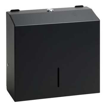 Dispensador de toalhas 28x24,5 cm em aço inoxidável/preto