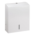 Dispensador de toalhas 28x35 cm, aço inoxidável/branco