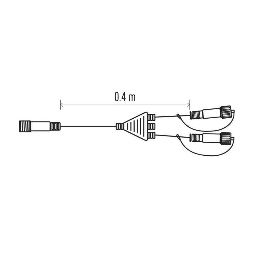 Distribuidor para cordões de luzes de Natal IP44 0,4 m