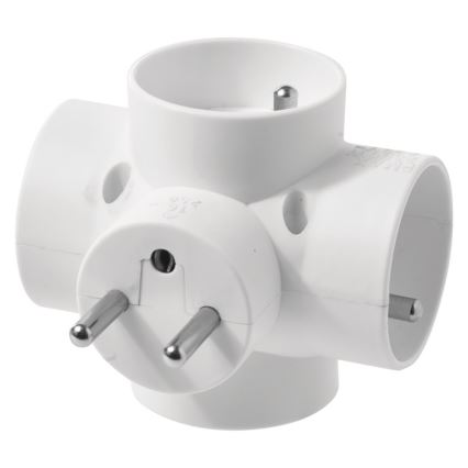 Divisor de tomadas 4x10A/250V redondo