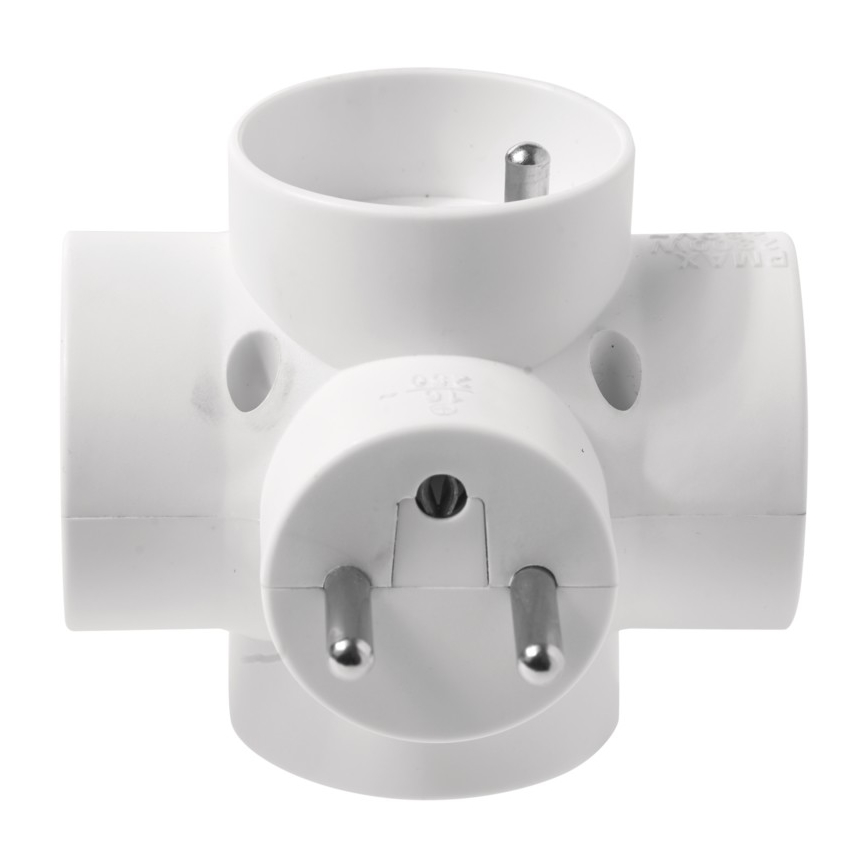 Divisor de tomadas 4x10A/250V redondo