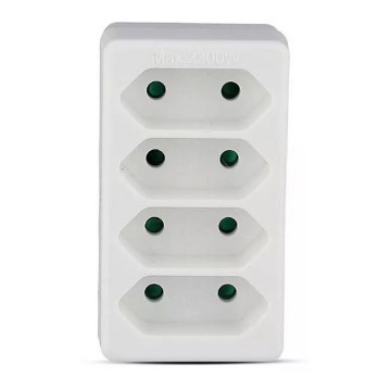 Divisor de tomadas 4x2,5A/230V