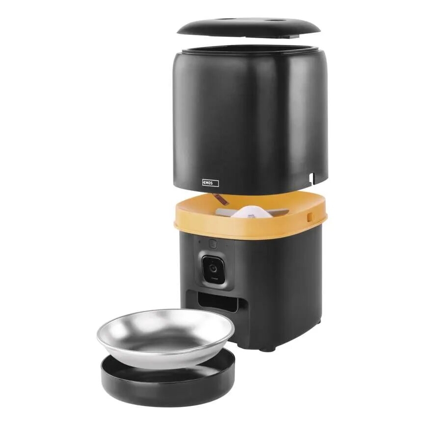 Distribuidor automático de ração com microfone e câmera 4l/5V/3xD Wi-Fi