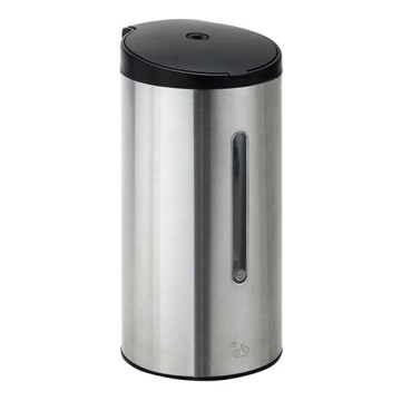 Doseador de sabão 10,2 x 22 cm prateado/branco