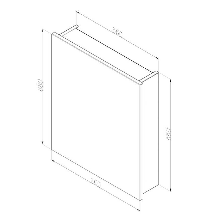 Dřevojas - Armário de casa de banho com espelho NEXI 60x68 cm branco