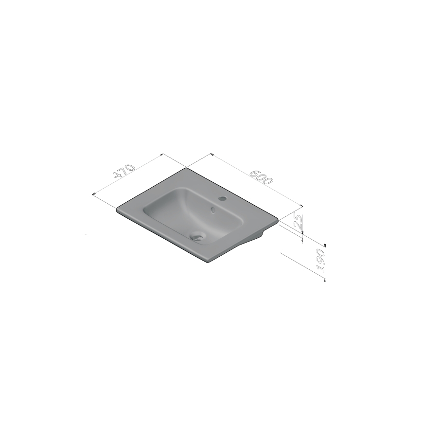 Dřevojas - Armário de casa de banho com lavatório BANO 60x47 cm carvalho escuro/branco