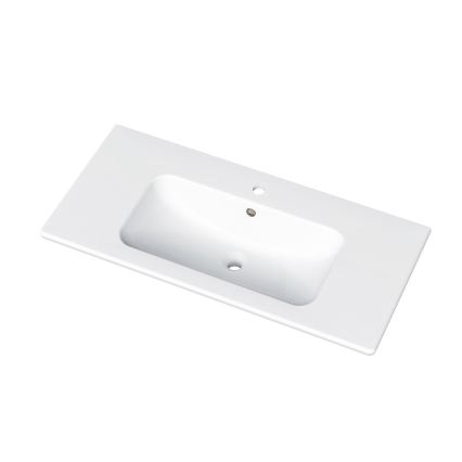 Dřevojas - Móvel de casa de banho com lavatório BANO 100x47 cm carvalho/branco