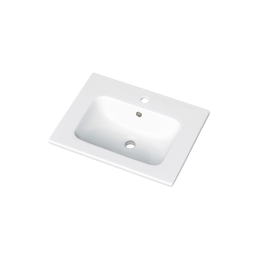 Dřevojas - Móvel de casa de banho com lavatório BANO 60x47 cm carvalho/branco