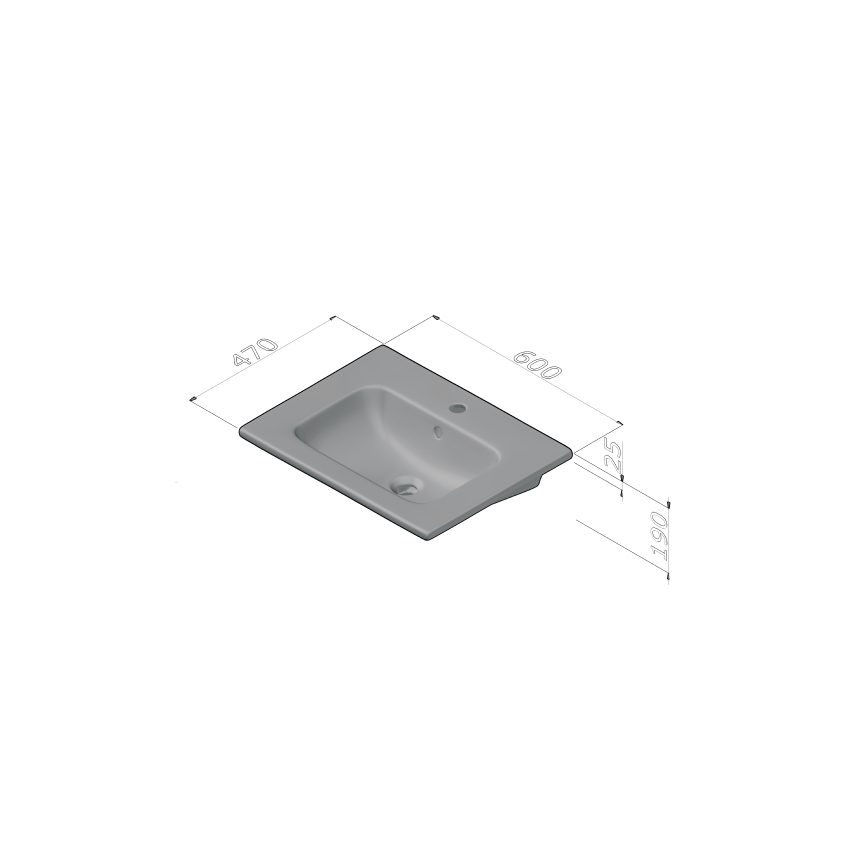 Dřevojas - Móvel de casa de banho com lavatório BANO 60x47 cm carvalho/branco