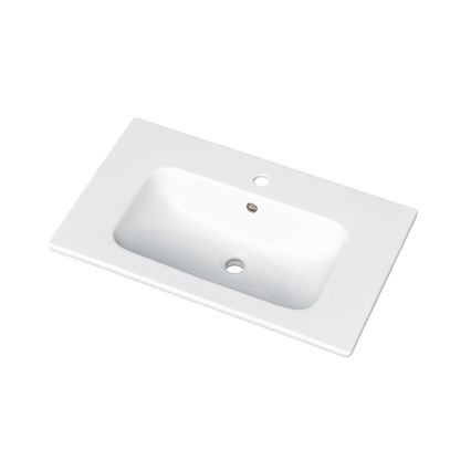 Dřevojas - Móvel de casa de banho com lavatório BANO 78x47 cm carvalho/branco