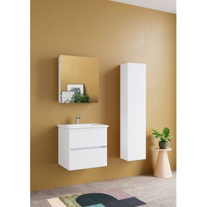 Dřevojas - Móvel de casa de banho suspenso ZYLO 35x155 cm branco