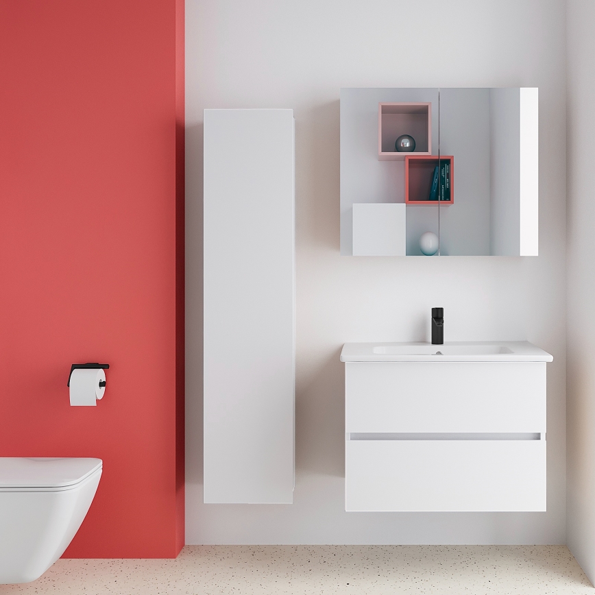 Dřevojas - Móvel de casa de banho suspenso ZYLO 35x155 cm branco