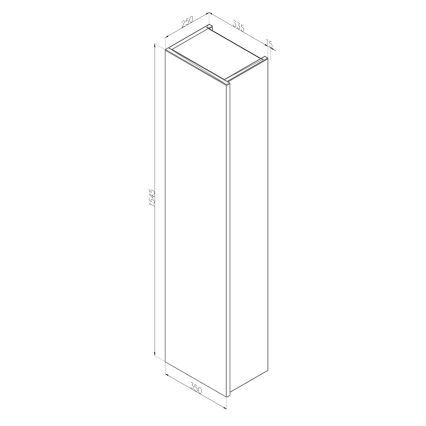 Dřevojas - Móvel de casa de banho suspenso ZYLO 35x155 cm branco