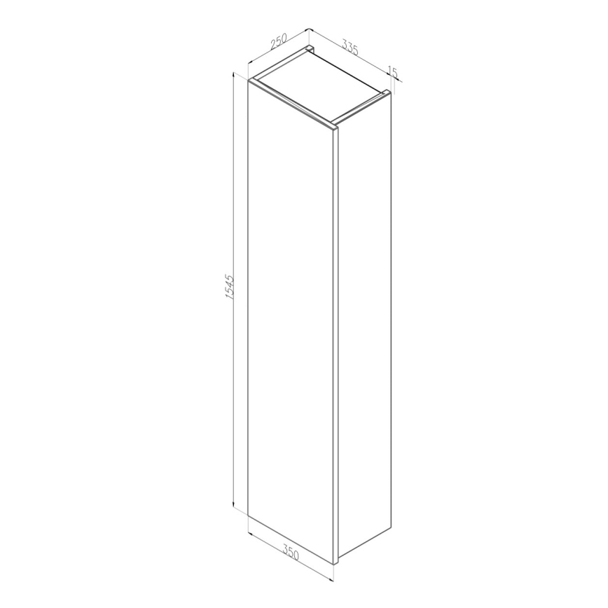 Dřevojas - Móvel suspenso de casa de banho ZYLO 35x155 cm carvalho