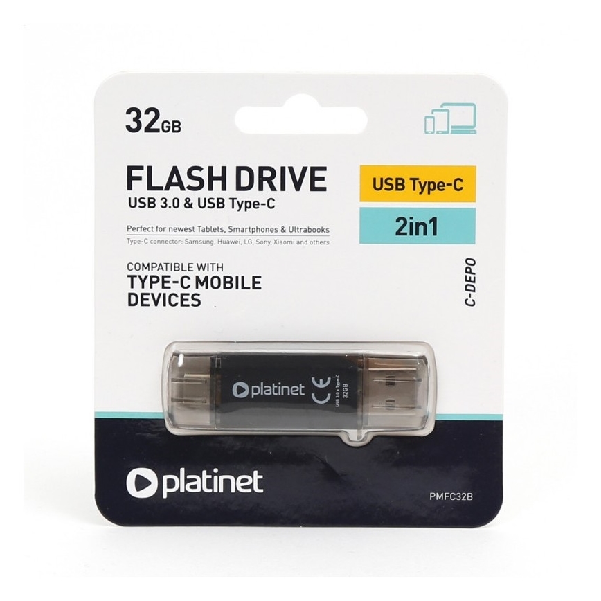 Dual Flash drive USB + USB-C 32GB