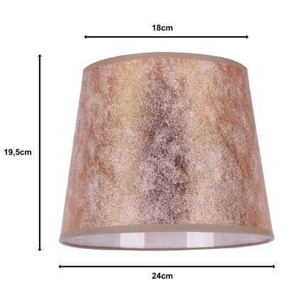 Duolla - Abajur para candeeiro de mesa CLASSIC M E27 diâmetro 24 cm cobre