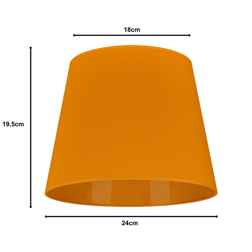 Duolla - Abajur para candeeiro de mesa CLASSIC M E27 diâmetro 24 cm amarelo