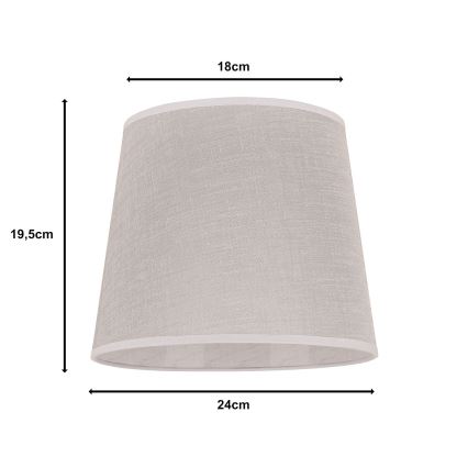 Duolla - Abajur para lâmpada de mesa CLASSIC M E27 diâmetro 24 cm bege