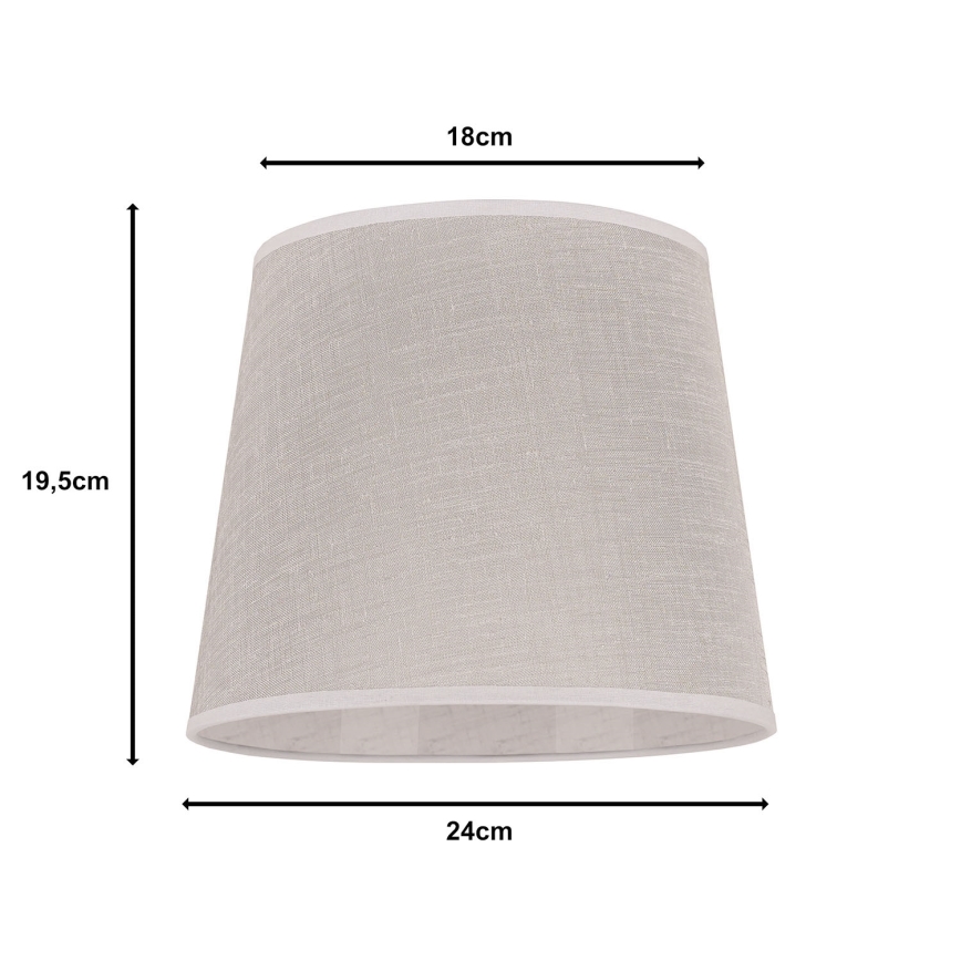 Duolla - Abajur para lâmpada de mesa CLASSIC M E27 diâmetro 24 cm bege