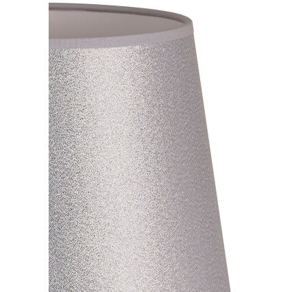 Duolla - Abajur para lâmpada de mesa CLASSIC M E27 diâmetro 24 cm prata
