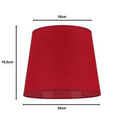 Duolla - Abajur para lâmpada de mesa CLASSIC M E27 diâmetro 24 cm vermelho