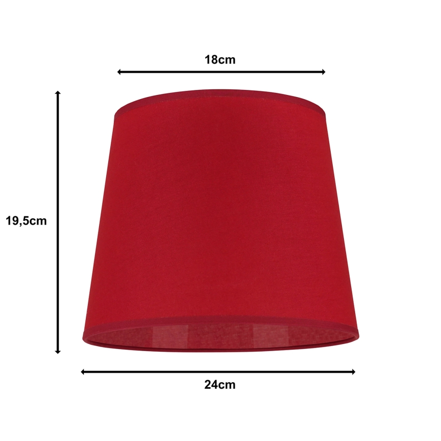 Duolla - Abajur para lâmpada de mesa CLASSIC M E27 diâmetro 24 cm vermelho