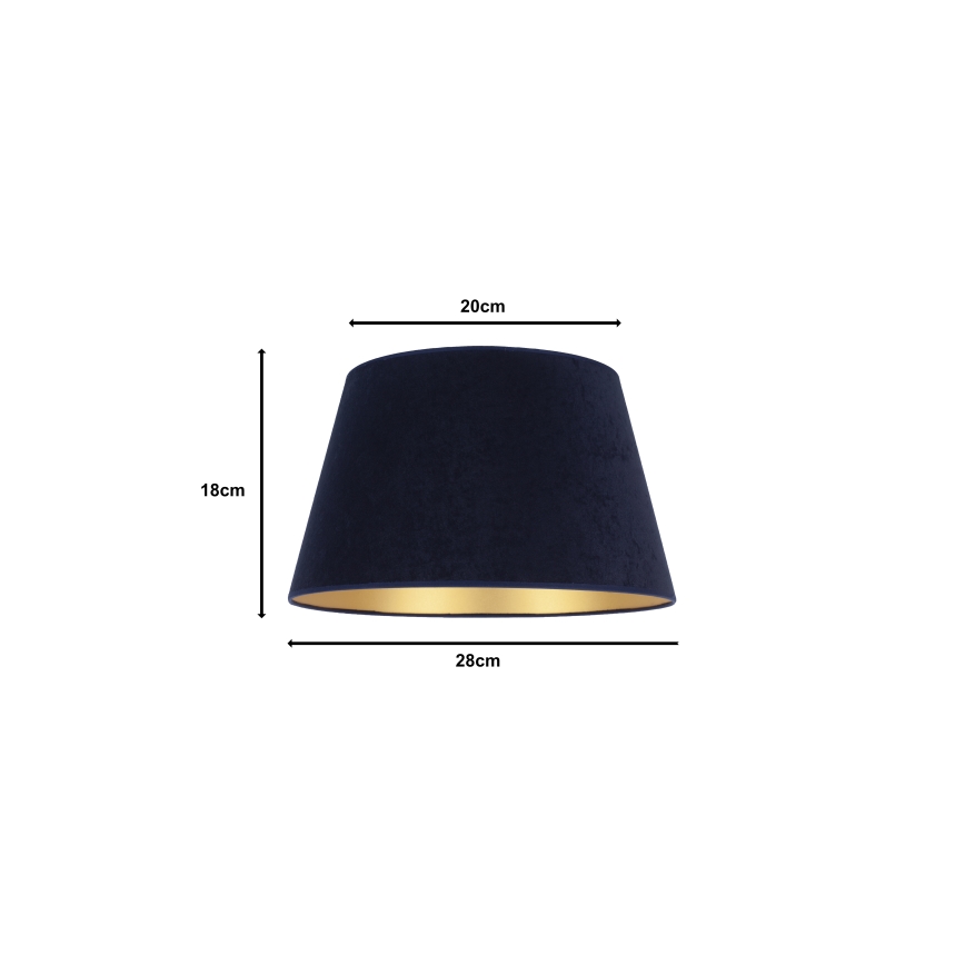 Duolla - Abajur para candeeiro de mesa CONE M E27 diâmetro 28 cm azul
