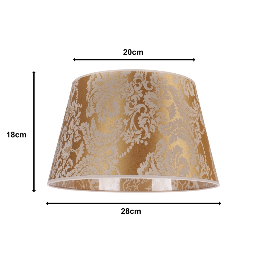 Duolla - Abajur para candeeiro de mesa CONE M E27 diâmetro 28 cm dourado