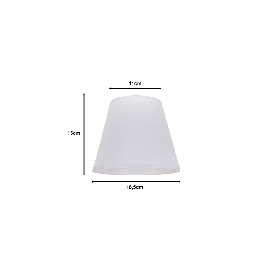 Duolla - Abajur para candeeiro de mesa SOFIA XS E14 diâmetro 18,5 cm branco