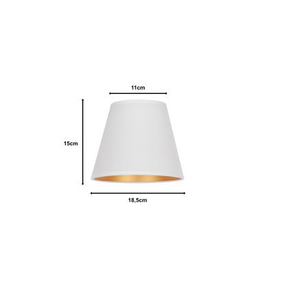 Duolla - Abajur para candeeiro de mesa SOFIA XS E14 diâmetro 18,5 cm branco