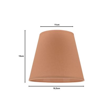 Duolla - Abajur para lâmpada de mesa SOFIA XS E14 diâmetro 18,5 cm marrom