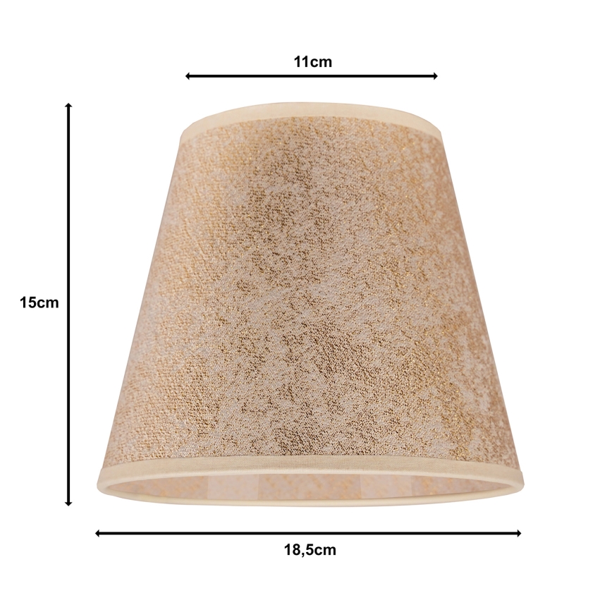 Duolla - Abajur para candeeiro de mesa SOFIA XS E14 diâmetro 18,5 cm dourado