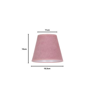 Duolla - Abajur para candeeiro de mesa SOFIA XS E14 diâmetro 18,5 cm rosa