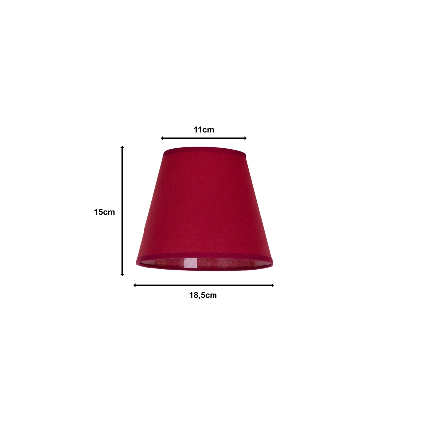 Duolla - Abajur para candeeiro de mesa SOFIA XS E14 diâmetro 18,5 cm vermelho