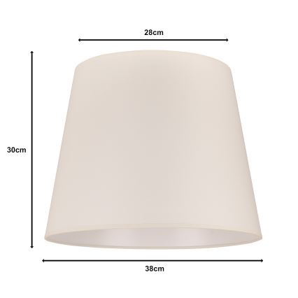 Duolla - Abajur para candeeiro de pé CLASSIC L E27 diâmetro 38 cm creme