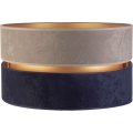 Duolla - Abajur universal DUO E27 diâmetro 40 cm cinza/azul/dourado