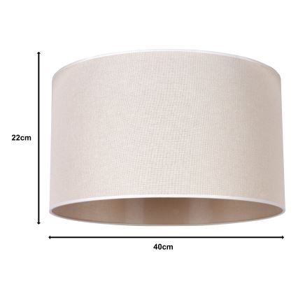 Duolla - Abajur universal ROLLER E27 diâmetro 40 cm bege