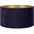 Duolla - Abajur universal VELVET E27 diâmetro 35 cm azul/dourado