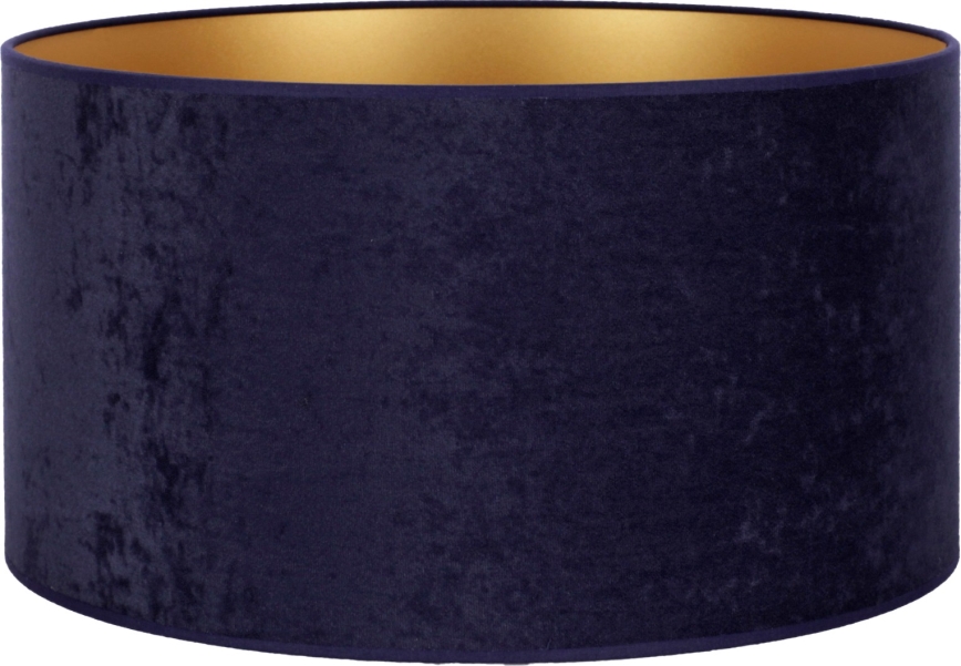 Duolla - Abajur universal VELVET E27 diâmetro 35 cm azul/dourado