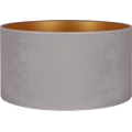 Duolla - Abajur universal VELVET E27 diâmetro 35 cm cinza/dourado
