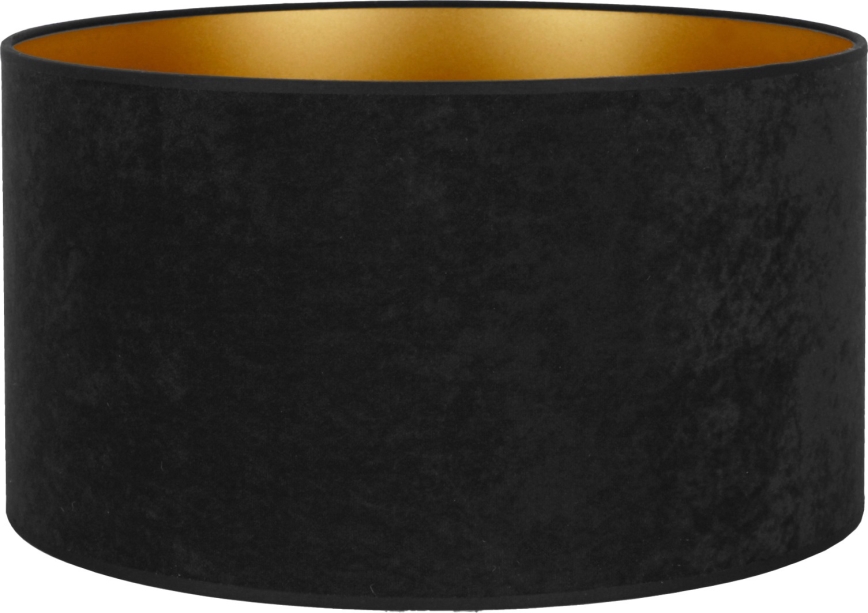 Duolla - Abajur universal VELVET E27 diâmetro 35 cm preto/dourado
