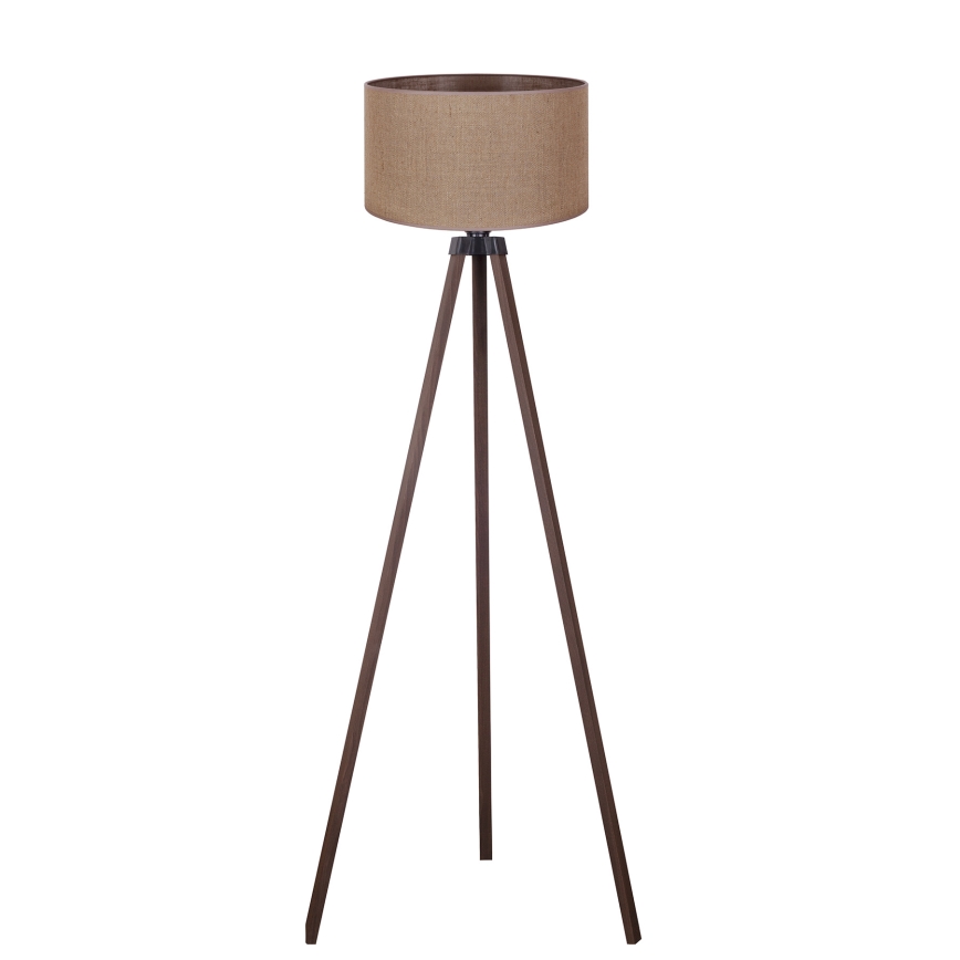 Duolla - Candeeiro de chão 1xE27/60W/230V diâmetro 44 cm castanho