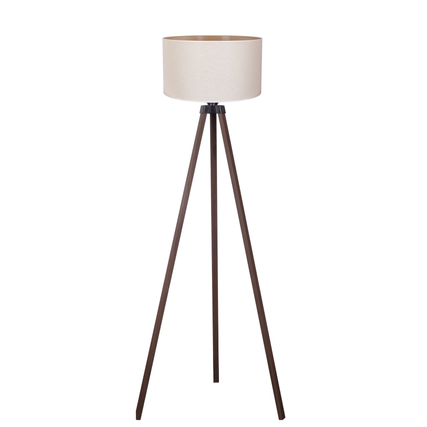 Duolla - Candeeiro de chão 1xE27/60W/230V diâmetro 44 cm creme/castanho