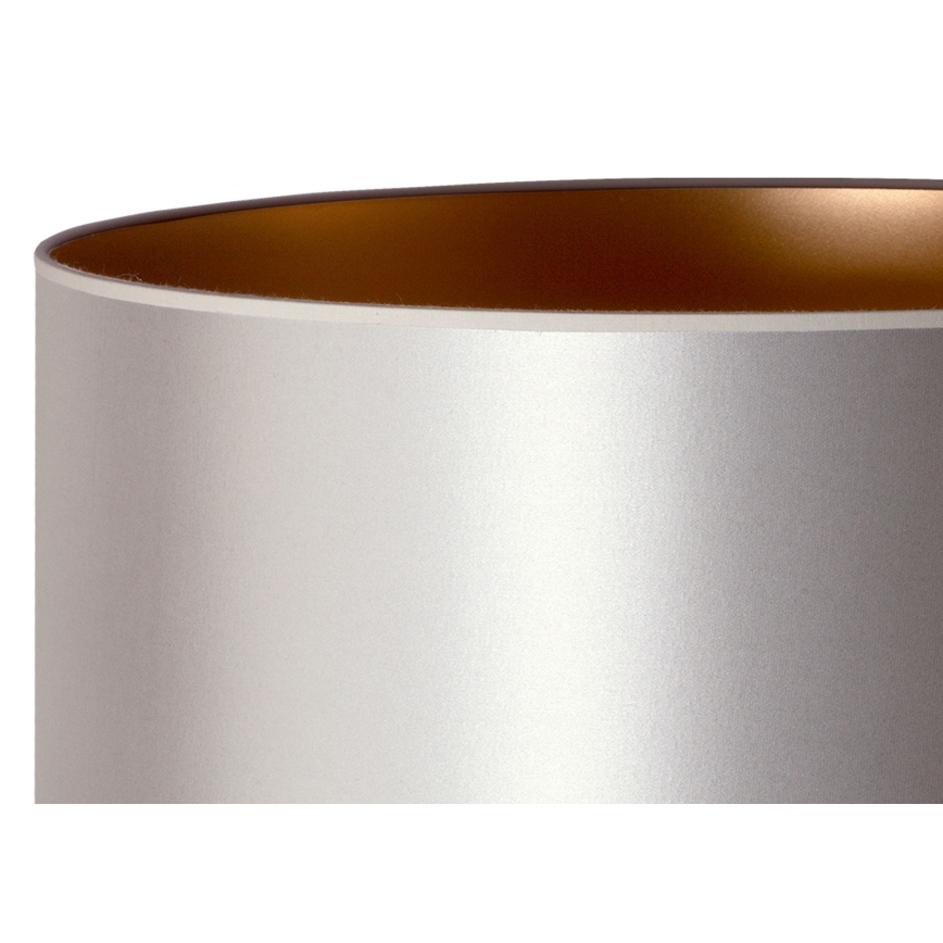 Duolla - Candeeiro de chão CANNES 1xE27/15W/230V diâmetro 45 cm prateado/cobre/branco